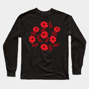 Red daisy Long Sleeve T-Shirt